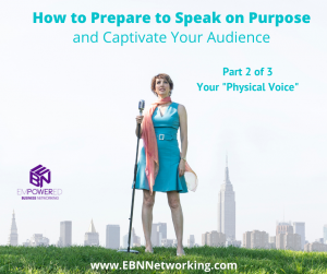 How to Speak on Purpose and Captivate Your Audience  Part 2 of 3 – “Your Physical Voice”